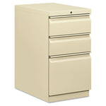 Brigade Mobile Pedestal With Pencil Tray Insert Left/right, 3-Drawers: Box/box/file, Letter, Putty, 15" X 22.88" X 28"