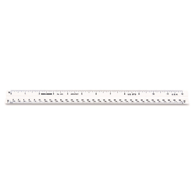 Triangular Scale, Plastic, 12" Long, Architectural, White