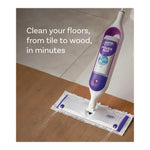PowerMop Mopping Pads, 5.3 x 15.4, White/Purple, 5 Pads/Box