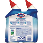 Disinfecting Toilet Bowl Cleaner with Bleach, Rain Clean Scent, 24 oz Bottle, 2/Pack