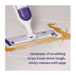 PowerMop Mopping Pads, 5.3 x 15.4, White/Purple, 5 Pads/Box
