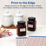 White Dissolvable Labels w/ Sure Feed, 1.25 x 2.38, White, 90/PK