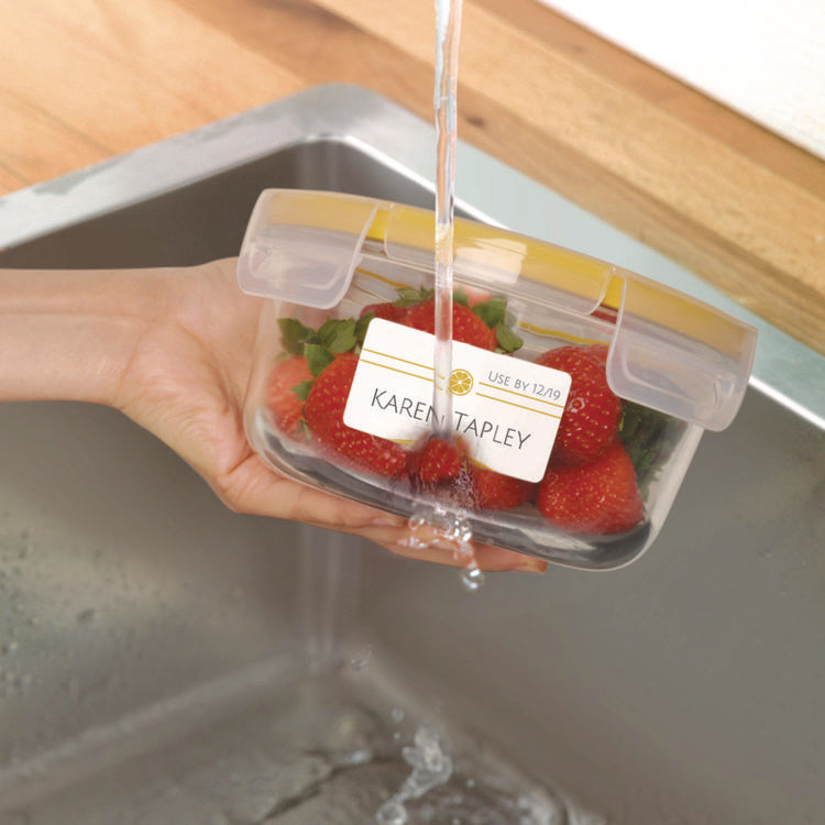 White Dissolvable Labels w/ Sure Feed, 1.25 x 2.38, White, 90/PK