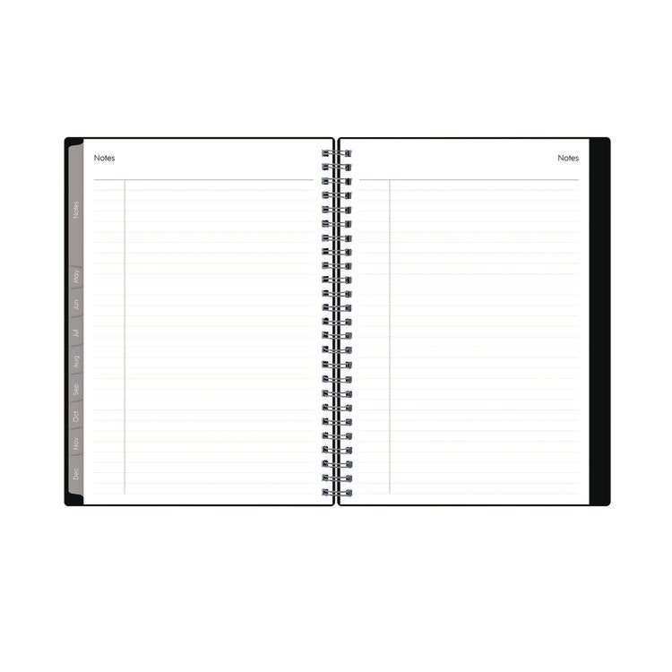 Enterprise Weekly/Monthly Notes Planner, 8.63" x 5.88", Black Cover, 12-Month (Jan to Dec): 2025