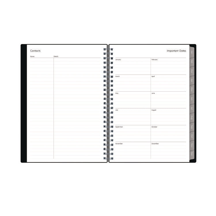 Enterprise Weekly/Monthly Notes Planner, 8.63" x 5.88", Black Cover, 12-Month (Jan to Dec): 2025