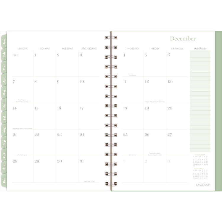 Ombre Weekly/Monthly Planner, Colorful Cloud Artwork, 8.5" x 6.38", Multicolor Cover, 12-Month (Jan to Dec): 2025