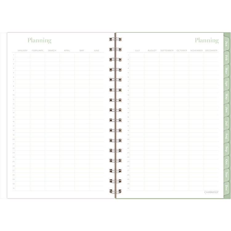 Ombre Weekly/Monthly Planner, Colorful Cloud Artwork, 8.5" x 6.38", Multicolor Cover, 12-Month (Jan to Dec): 2025