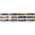 Earthscapes Recycled Monthly Desk Pad Calendar, Coastlines Photos, 22 x 17, Black Binding/Corners,12-Month (Jan-Dec): 2025