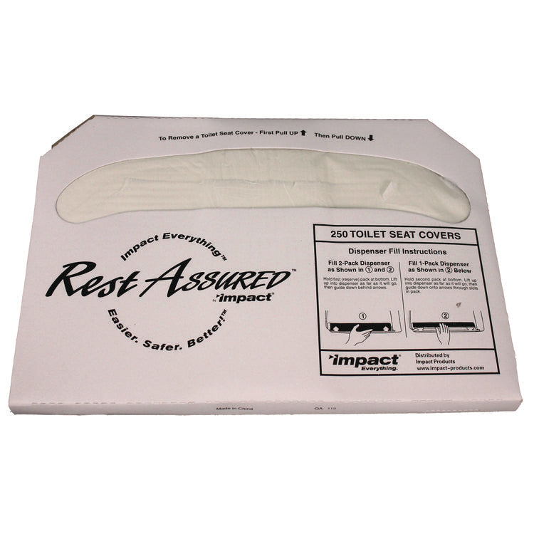 Rest Assured Seat Covers, 14.25 X 16.85, White, 250/pack, 20 Packs/carton