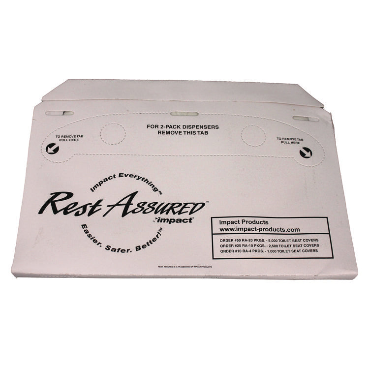 Rest Assured Seat Covers, 14.25 X 16.85, White, 250/pack, 20 Packs/carton