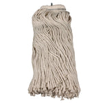 Layflat Regular Screw-Type Mop Head, Cotton, 24 Oz, 1" Headband, White