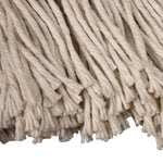 Layflat Regular Screw-Type Mop Head, Cotton, 24 Oz, 1" Headband, White