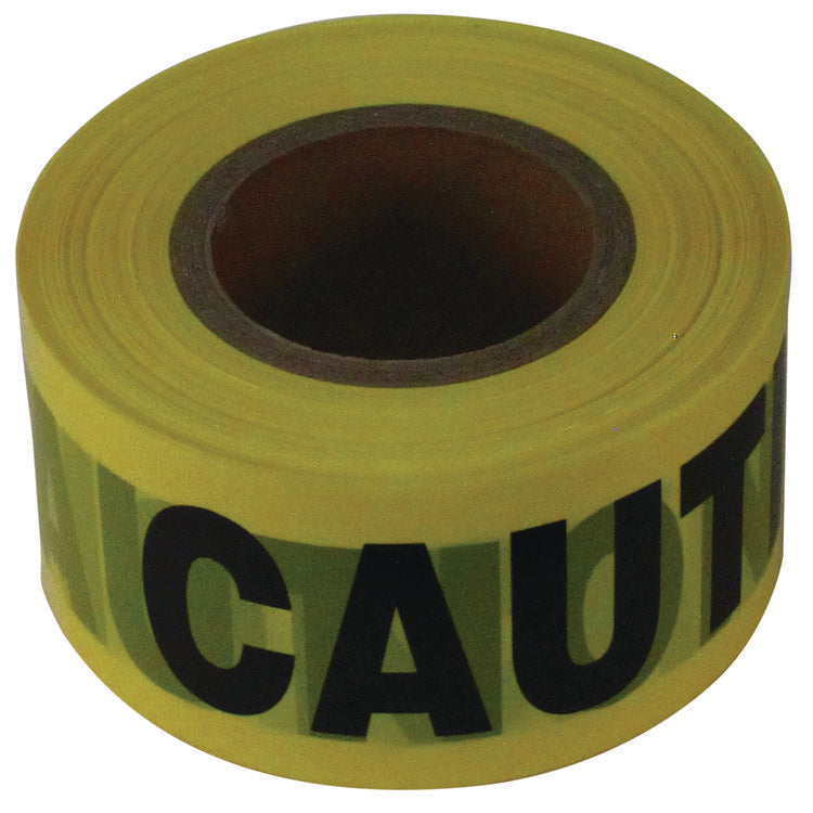 Site Safety Barrier Tape, "caution" Text, 3" X 1,000 Ft, Yellow/black