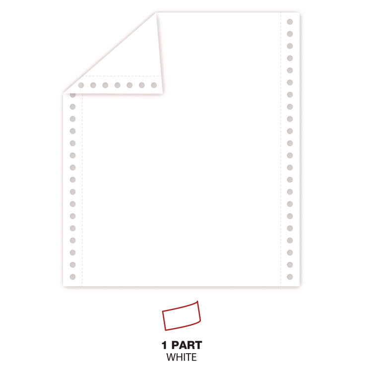 Printout Paper, 1-Part, 20 lb Bond Weight, 9.5 x 11, White, 2,300/Carton