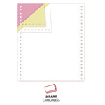Printout Paper, 3-Part, 15 lb Bond Weight, 9.5 x 11, White/Canary/Pink, 1,200/Carton