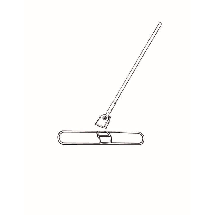 Snap-On Fiberglass Dust Mop Handle, 1" dia x 60", Gray/Black