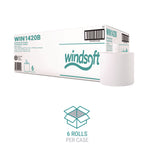 Center-Flow Perforated Paper Towel Roll, 7.3 x 15, White, 6 Rolls/Carton