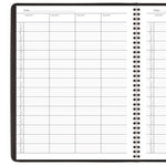 Four-Person Group Undated Daily Appointment Book, 10.88 X 8.5, Black Cover, 12-Month (jan To Dec): Undated