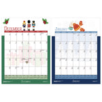 Academic Year Recycled Seasonal Wall Calendar, Illustrated Seasons Artwork, 12 x 16.5, 12-Month (July to June): 2025 to 2026