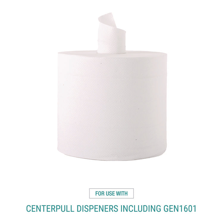 Center-Flow Perforated Paper Towel Roll, 7.3 x 15, White, 6 Rolls/Carton