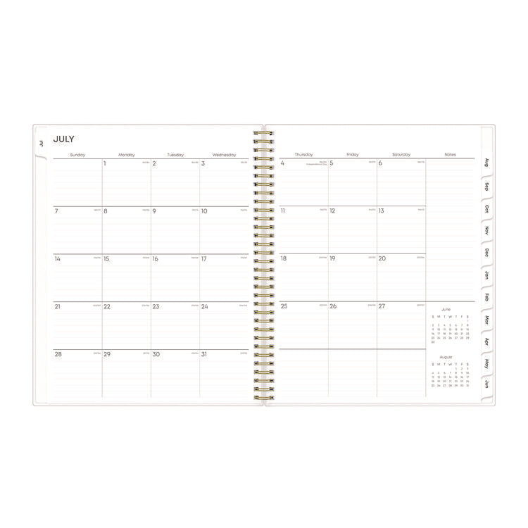 Gemma Academic Year Weekly/Monthly Planner, Geode Artwork, 11 x 8.5, Blue/Purple Cover, 12-Month (July to June): 2025 to 2026