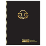 100% Recycled Deco Days Monthly Planner, 11 x 8.5, Black/Gold Cover, 12-Month (Jan to Dec): 2025