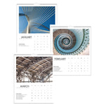 100% Recycled Abstract Architecture Photos Wall Calendar, 14 x 11, White Sheets, 12-Month (Jan-Dec): 2025