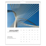 100% Recycled Abstract Architecture Photos Wall Calendar, 14 x 11, White Sheets, 12-Month (Jan-Dec): 2025