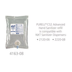 Advanced Hand Sanitizer Green Certified Gel Refill, For CS2 Dispensers, 1,000 mL, Fragrance-Free, 8/Carton