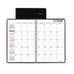 DayMinder Monthly Planner, Ruled Blocks, 12 x 8, Black Cover, 14-Month: Dec 2024 to Jan 2026