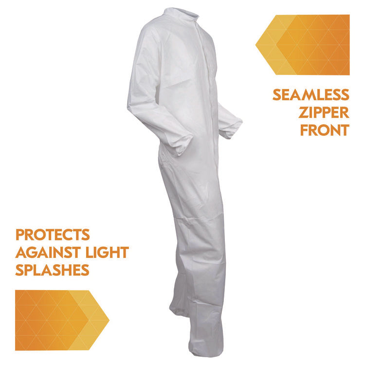 A30 Breathable Splash and Particle Protection Coveralls, 3X-Large, White, 21/Carton
