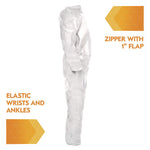 A20 Breathable Particle Protection Coveralls, Zip Front, Elastic Back, Wrists, Ankles, 3X-Large, White, 20/Carton