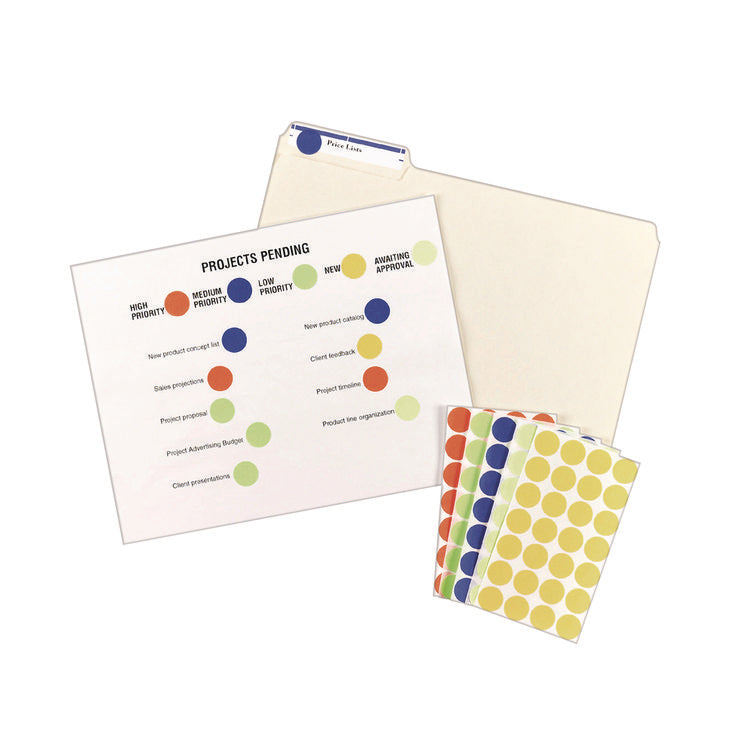 Printable Self-Adhesive Removable Color-Coding Labels, 0.75" dia, Green, 24/Sheet, 42 Sheets/Pack, (5463)