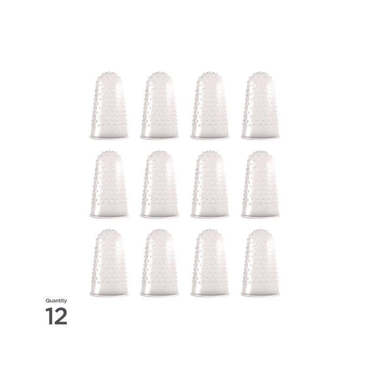 Micro-Gel Fingertips, Size 13, X-Large, Clear, 12/Pack