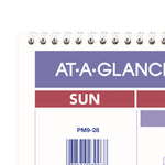 Two-Month Wall Calendar, 22 x 29, White/Blue/Red Sheets, 12-Month (Jan to Dec): 2025