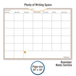 Wallmates Self-Adhesive Dry Erase Monthly Planning Surfaces, 24 X 18, White/gray/orange Sheets, Undated
