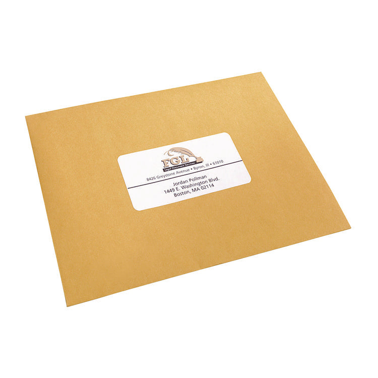 White Shipping Labels-Bulk Packs, Inkjet/laser Printers, 2 X 4, White, 10/sheet, 250 Sheets/box