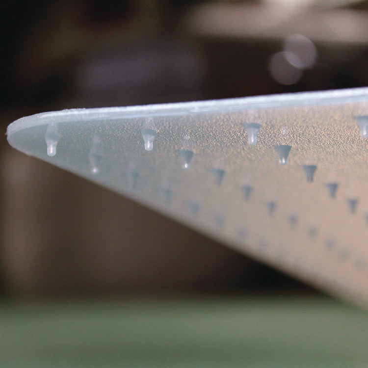 Cleartex Polypropylene Foldable Chair Mat for Carpets, 46 x 57, Translucent