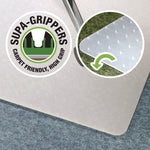 Cleartex Polypropylene Foldable Chair Mat for Carpets, 46 x 57, Translucent