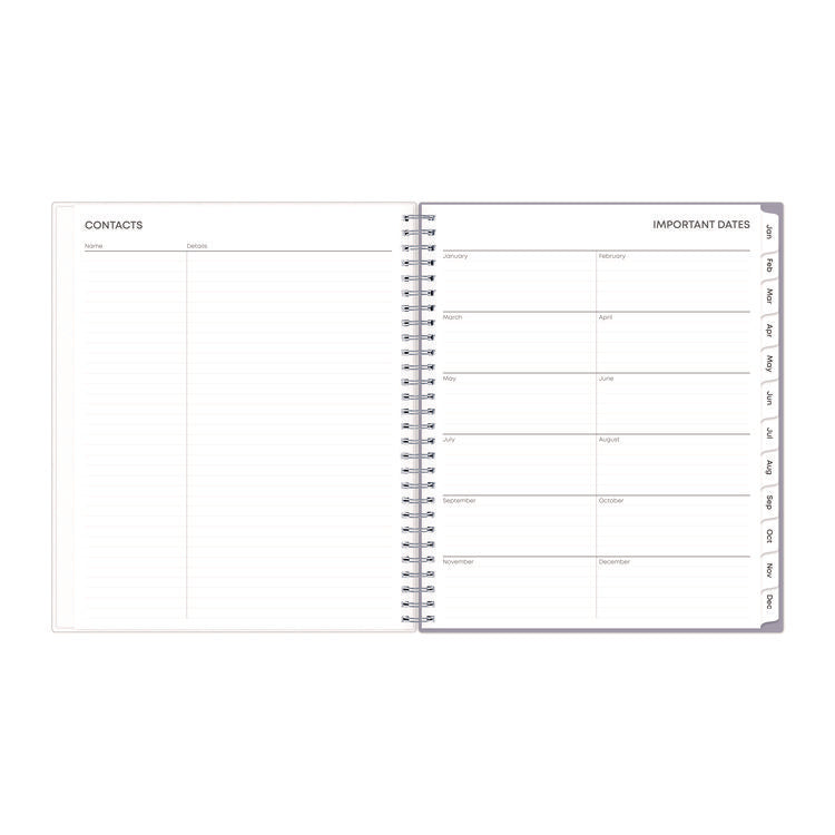 Rue Du Flore Monthly Planner, Floral Artwork, 10 x 8, Jade/Lavender Cover, 12-Month (Jan to Dec): 2025