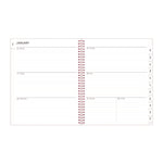 Joselyn Weekly/Monthly Planner, Floral Artwork, 11 x 8.5, Pink/Peach/Black Cover, 12-Month (Jan to Dec): 2025