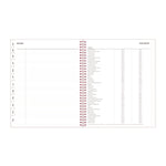 Joselyn Weekly/Monthly Planner, Floral Artwork, 11 x 8.5, Pink/Peach/Black Cover, 12-Month (Jan to Dec): 2025