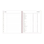 Joselyn Monthly Wirebound Planner, Floral Artwork, 10 x 8, Pink/Peach/Black Cover, 12-Month (Jan to Dec): 2025