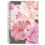 Joselyn Weekly/Monthly Planner, Floral Artwork, 8 x 5, Pink/Peach/Black Cover, 12-Month (Jan to Dec): 2025