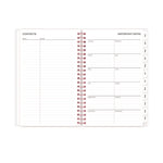 Joselyn Weekly/Monthly Planner, Floral Artwork, 8 x 5, Pink/Peach/Black Cover, 12-Month (Jan to Dec): 2025