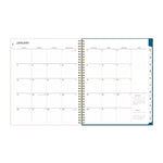Bakah Blue Weekly/Monthly Planner, Floral Artwork, 11 x 8.5, Blue/White Cover, 12-Month (Jan to Dec): 2025
