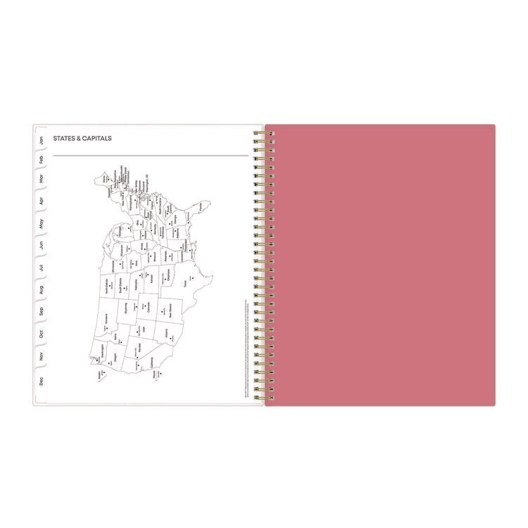 Fly By Frosted Weekly/Monthly Planner, Butterflies Artwork, 11 x 8.5, Blush/Pink Cover, 12-Month (Jan to Dec): 2025