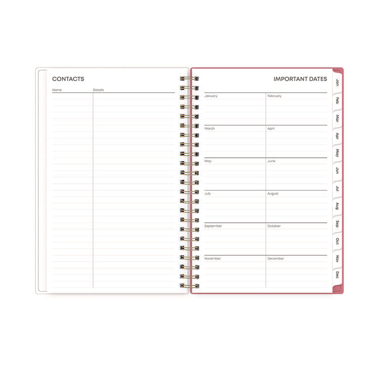 Fly By Frosted Weekly/Monthly Planner, Butterflies Artwork, 8 x 5, Blush/Pink Cover, 12-Month (Jan to Dec): 2025