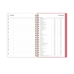 Fly By Frosted Weekly/Monthly Planner, Butterflies Artwork, 8 x 5, Blush/Pink Cover, 12-Month (Jan to Dec): 2025