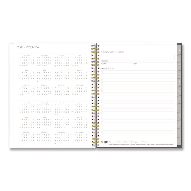 Kelly Ventura Midnight Garden Weekly/Monthly Planner, Floral Artwork, 11 x 8.5, Multicolor Cover, 12-Month (Jan to Dec): 2025